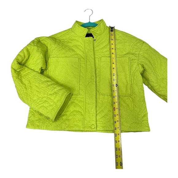 7 FOR ALL MANKIND Quilted Cropped Jacket Women’s size S Moss Green NWT - Picture 8 of 11